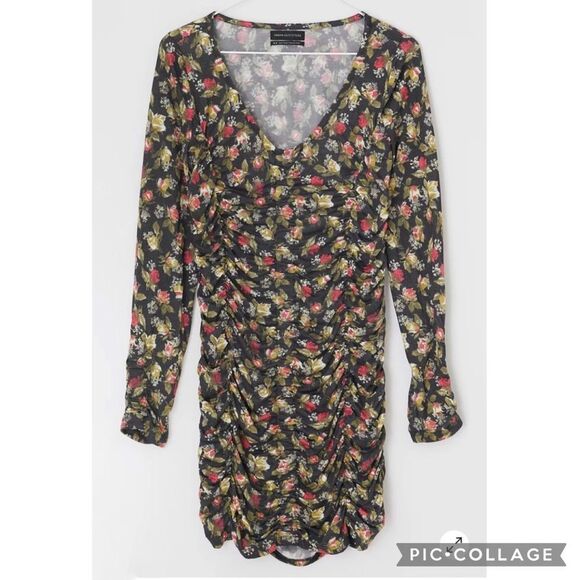 NWT Urban Outfitters Dalton Ruched Mesh Mini Dress Size Medium - Picture 5 of 8